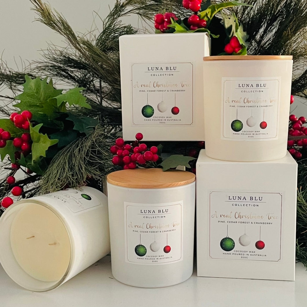 A LIMITED EDITION/ LIMITED STOCK - 'A REAL CHRISTMAS TREE' CANDLE
